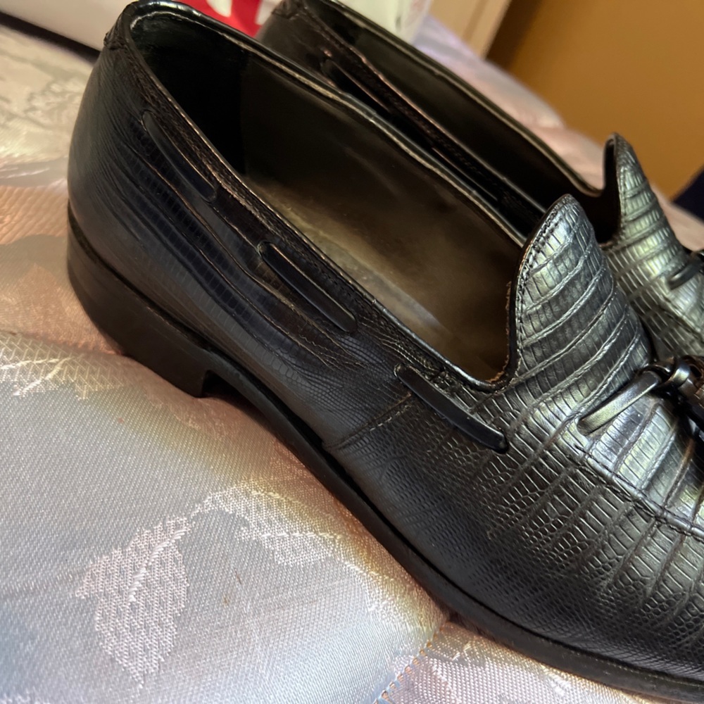 Footjoy Tassel Black Lizard slip on 9.5 Vintage Footjoy lizard slip on.
